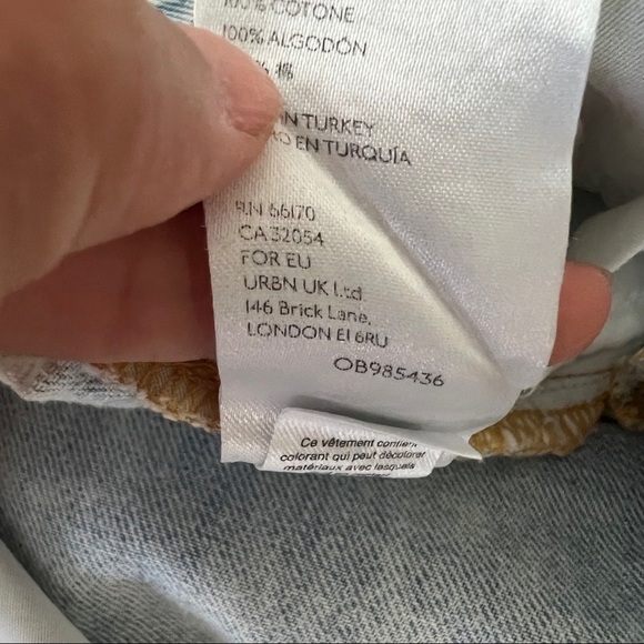 FREE PEOPLE Women's Destroyed Light Denim Pants | US 28 - Picture 5 of 6